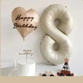 thumbnail image 3 of Number 8 Balloon Giant 40 Inch 8 Number Birthday Balloon for Boys 8 18 28 38 48 68 88 Balloons Number Birthday Decorations for Birthday Wedding Anniversary (Cream white No 8), 3 of 13