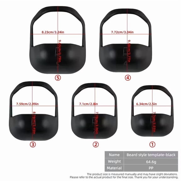 5pcs Goat Beard Styling Tool Set Precision Templates for All Beard Types & Grooming Styles