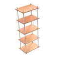 thumbnail image 2 of TISHITA 1/6 Bookshelf Simulation Metal Frame Multilayer Scene Layout Props Gifts 5 Tier Short, 2 of 8