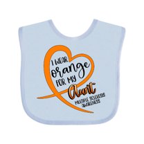 Inktastic I Wear Orange for My Aunt Multiple Sclerosis Awareness Boys or Girls Baby Bib