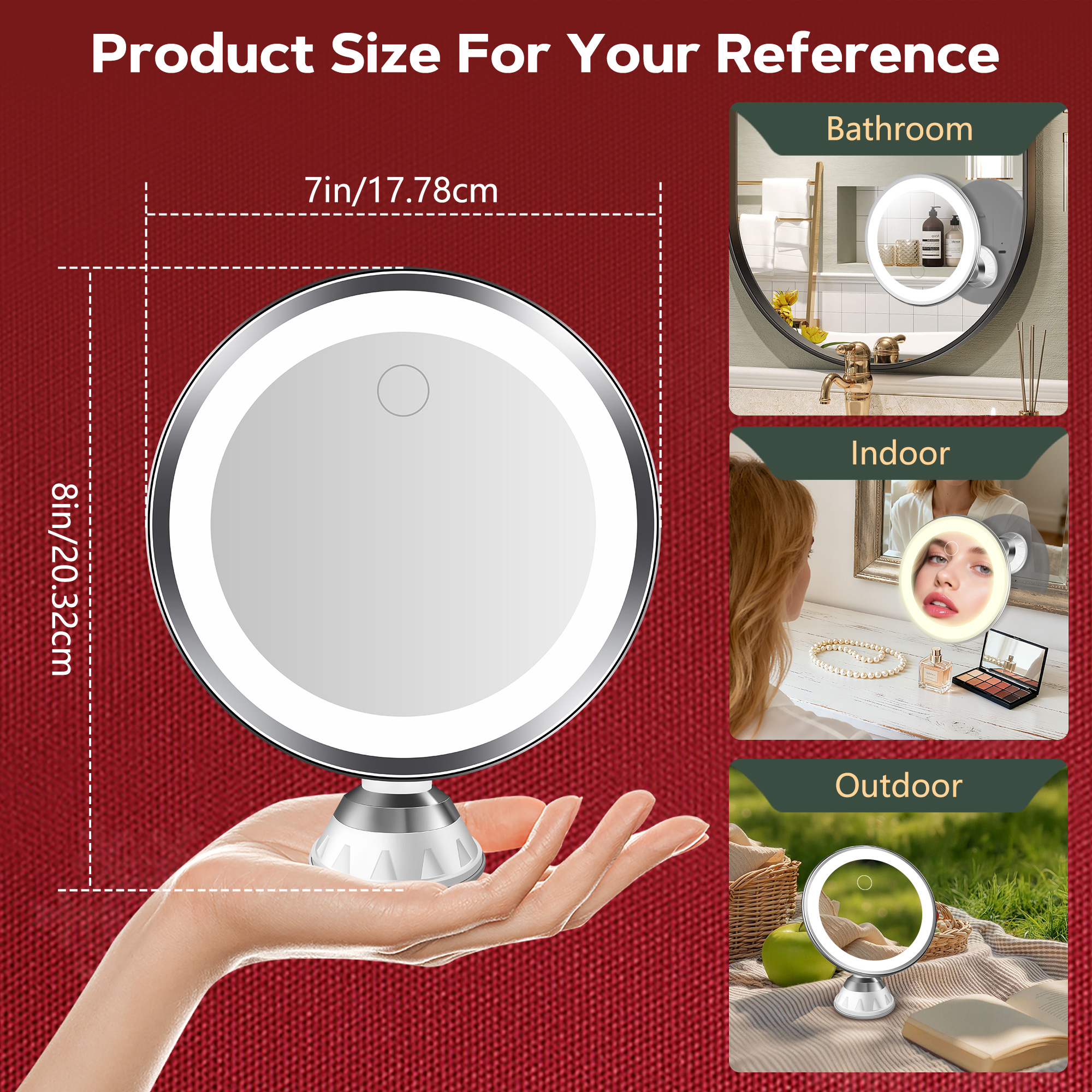 BBeauty Planet 20X+30X Magnifying Lighted Mirror Set photo 3