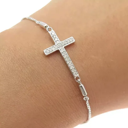2 Ct Round Cut Cubic Zirconia Diamond Women's Bolo Bracelet in 18K White Gold Plated Sterling Silver - Elegant Fashion Jewelry