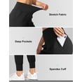 thumbnail image 4 of Pantalones de yoga G graduales de cintura alta con bolsillos para mujer, 4 of 6
