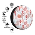 thumbnail image 4 of Logiee Tropical Corals Seahorse Print Spare Tire Cover, Universal Wheel Protectors,Waterproof Dust-Proof UV Sun Wheel Tire Cover,Fit for SUV, RV, Travel Trailer, Truck-17 inch, 4 of 6