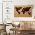 thumbnail image 4 of Elephant Stock World Of Coffee Wall Art - Horizontal Canvas Wall Art - Dining Room Wall Decor - Map Canvas - Brown And Beige Decor - 30" x 20", 4 of 4
