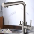 thumbnail image 1 of Grifo de agua potable con rociador doble Grifos de fregadero de cocina para sistema de filtración de agua, 1 of 7
