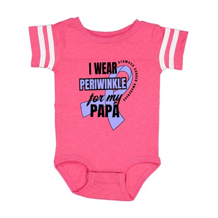 

Inktastic I Wear Periwinkle For My Papa Stomach Cancer Awareness Gift Baby Boy or Baby Girl Bodysuit
