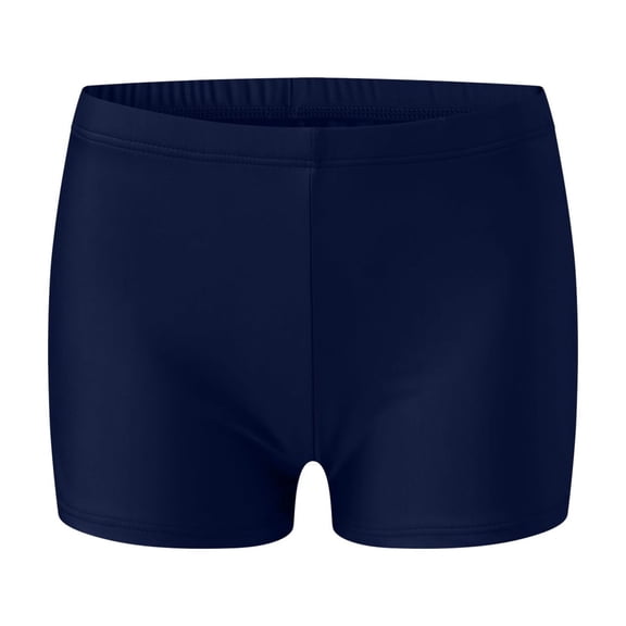SSCMYXG Tween Girls Basic Swim Bottoms, Solid Color High Waist Swim Shorts for 4-14 Years Navy 13-14 Years