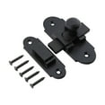 thumbnail image 6 of Renovators Supply Black Slide Bolt Door Latch 3.25" x 1.25" Antique Wrought Iron Small Metal Sliding Latches for Windows or Cabinet Doors Rust Resistant Locks w/Hardware, 6 of 12