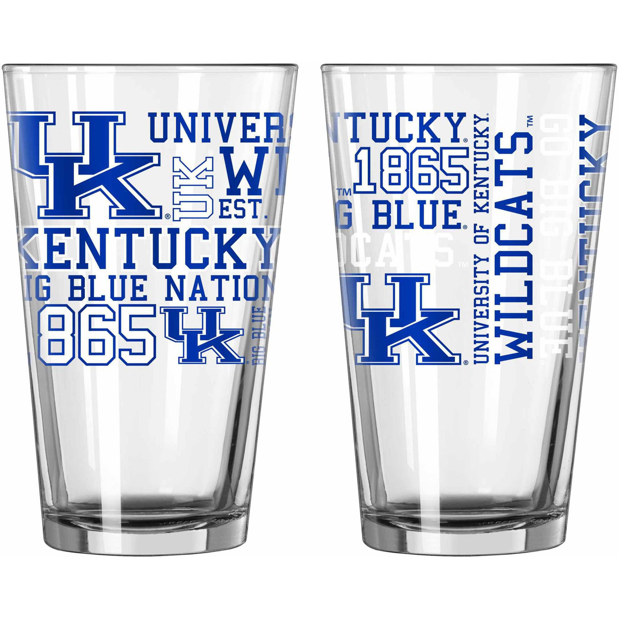 Boelter Brands NCAA Set of Two 16 Ounce Spirit Pint Glass Set, University of Kentucky... by Boelter Brands