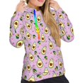 thumbnail image 5 of Yiaed Different Avocados Print Womens Casual Hoodies Crew Neck Long Sleeve Sweatshirts With Pocket Pullover Tops Women's Hooded Sweatshirt-Medium, 5 of 5