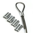thumbnail image 4 of 20pcs Double Hole Cable Crimp Ring 8-Shape Aluminum Sleeve Clamps For 1/1.2/1.5/2/3/4/5/6mm Steel, 4 of 7