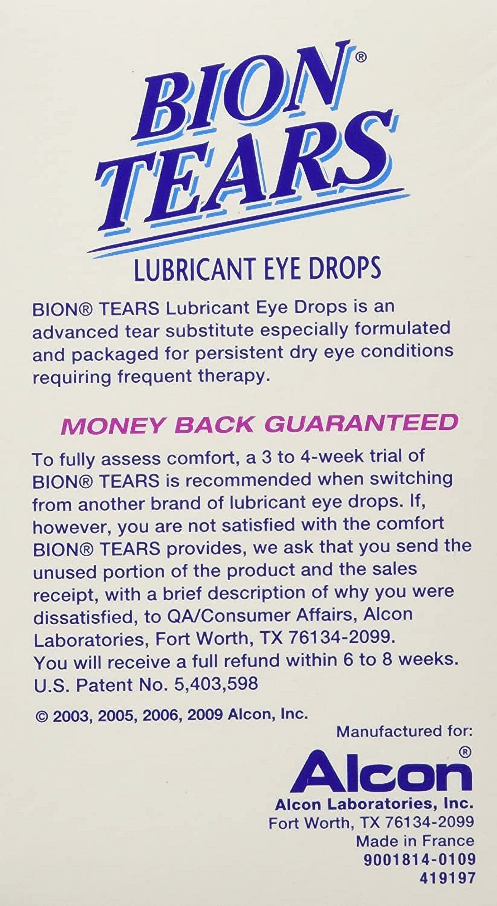 6 Pack Bion Tears Lubricant Eye Drops, Single-Use Vials - 28 Count