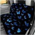 thumbnail image 3 of Jeiento Blue Butterfly Car Seat Covers Full Set of 14 Steering Wheel Cover Center Console Pad Seatbelt Pad Headrest Covers Cup Holders Universal Auto Accessories Fit for Most Vehicles, 3 of 7