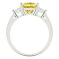 thumbnail image 4 of Three-Stone Engagement Ring for Women - 2.32ct Simulated Yellow Diamond in 14K White Gold Promise Ring, 4 of 6