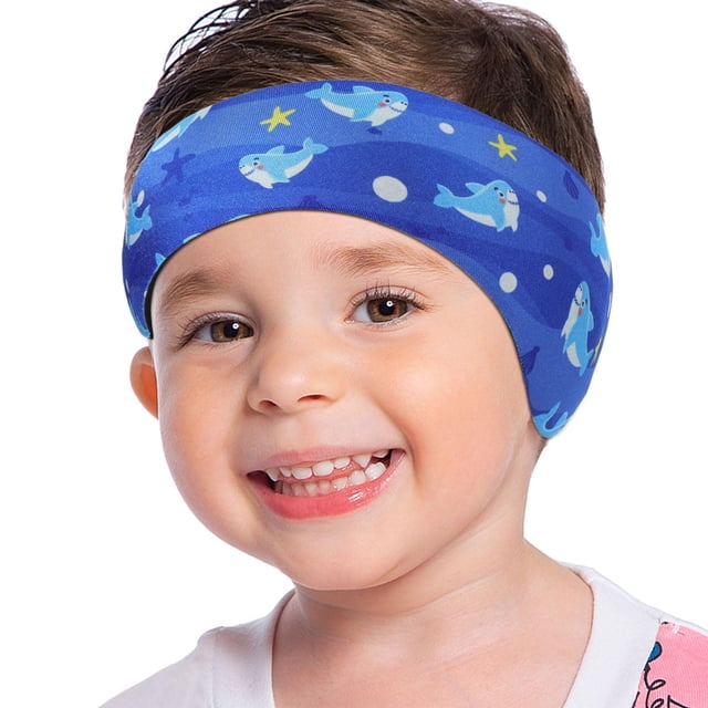 Diadema de natación MoKo Cute Swimmers para niños, azul oscuro