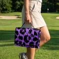 thumbnail image 4 of Whosucclay Purple Leopard Print Golf Cart Seat Cushion Cover, Golf Cart Cover Protector 4 Pockets Golf Cart Seat Towel Blanket for Club Car Ds Precedent Tempo, 4 of 9