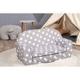 thumbnail image 4 of Delsit Toddler Couch and Kids Flip Open Foam Double Sofa, Gray with Stars, 4 of 9