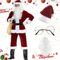 thumbnail image 2 of oqasdz Christmas Outfits Santa Outfits for Velvet with Detachable for Holiday Party Christmas Outfits Festive Celebrations, 2 of 7