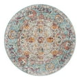 thumbnail image 3 of Unique Loom Baracoa Collection Area Rug - Rumba (4' Round Light Blue/Cream), 3 of 7