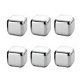 thumbnail image 3 of Toystoory Konesky 1 ud./6 uds./8 uds. Cubitos de hielo de acero inoxidable, piedras de enfriamiento reutilizables para vino de whisky, mantenga su bebida Kits de equipo de elaboración de vino No.2 Toystoory HA024613-02, 3 of 5