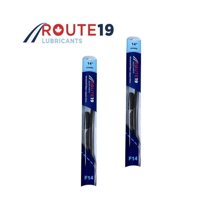 14" Premium 4 Seasons Windshield Rubber J Wiper Blades Kit-2Pcs Multi-Fit