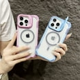 thumbnail image 5 of Allytechgroup Magnetic Case for iPhone 15 Pro with Camera Lens kickstand, Compatible with Mag-safe Slim Lightweight Rugged Heavy Duty Durable Cover Case Shockproof Bumper, Pink, 5 of 9
