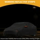 thumbnail image 3 of Funda para auto impermeable para todo clima, protección exterior completa contra el sol y la lluvia, con tiras reflectantes, negra para Tesla Model Y, 3 of 7