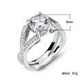 thumbnail image 2 of K-KED Fashion 925 Silver Filled Ring Women Cubic Zircon Wedding Delicate Jewelry Sz 6-10-10, 2 of 6