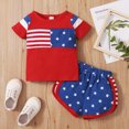 thumbnail image 3 of Vedolay Girl Shorts Sets Summer Girl's Casual 2 Piece Outfits Cute Print Trim Cami Tops and Shorts Set,Red 3-6 Months, 3 of 4