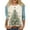 Multicolor, variant on WTOBBY Women's Casual Round Neck 3/4 Sleeve Loose Printed T-Shirt with Christmas Theme, Women's Holiday Season Top for Daily Wear, Comfortable Fashion Blouse,Beige L