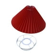 thumbnail image 4 of Pantalla plisada para lámpara colgante de techo, cubierta de lámpara de araña sencilla, pantalla colgante de campana para hogar, restaurante, Rojo, 4 of 8