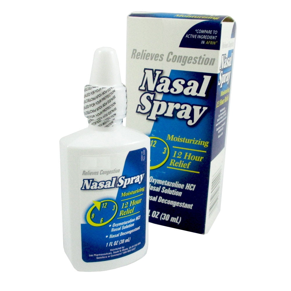 Moisturizing Nasal Decongestant Spray Oxymetazoline Allergy Sinus