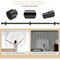 thumbnail image 4 of TRAHOO-Matte Black Curtain Rods for Windows 30 to 48 Inch(3-4 Feet),Black 1'' Diameter Drapery Rods with End Cap Style Design,Modern Adjustable Heavy Duty Curtain Rod, 4 of 4