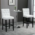 thumbnail image 2 of HOMCOM Modern Bar Stools Set of 2, Upholstered Counter Height Barstools, 2 of 10