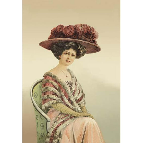 Lady Posing for a Portrait-Fine Art Canvas Print (20" x 30")