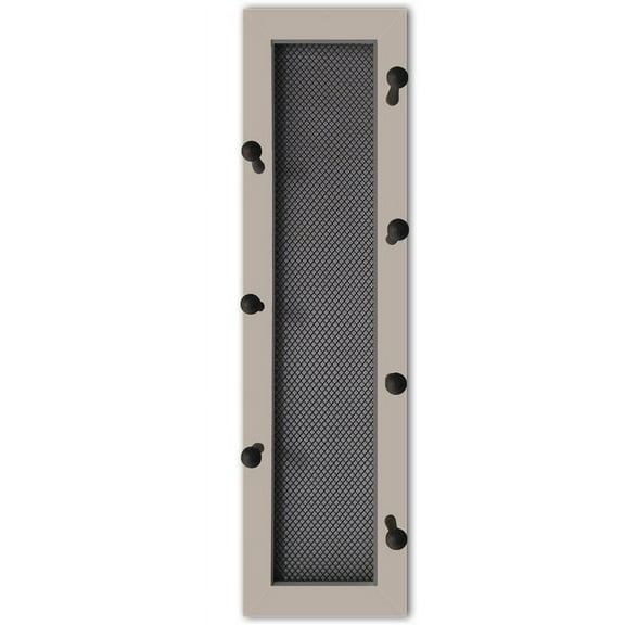 TrendyDecor4U 7-Peg Mug Rack By Millwork With Sand Frame Wall Art MUG7V-779SS