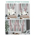 thumbnail image 4 of Pink Gray Tie Up Curtains for Windows 63 Inch Length Balloon Curtains Kitchen Adjustable Balloon Window Shade Country Vintage Gradient Mottled Wood Grain Tie Up Bathroom Curtain Window 46"x63", 4 of 6