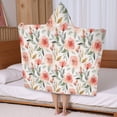 thumbnail image 5 of Pioneer Flower Floral Print Pattern Hooded Bath Towel，50"x30" for Ages 3 To 12 Kids, Quick Dry Lightweight Soft Microfiber Hood Beach Towel Cover Up for Kids, 5 of 7