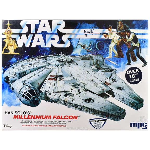 Skill 3 Model Kit Han Solo's Millennium Falcon "Star Wars: A New Hope" (1977) Movie 1/72 Scale Model by MPC
