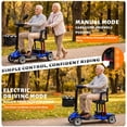 thumbnail image 6 of Havlo 4-Wheel Mobility Scooter for Seniors & Adults, 12.4-Mile Range, Removable Lithium Battery, Wider Adjustable Seat & Armrests, Foldable Electric Mobility Scooter for Everyday & Outdoor Use,Blue, 6 of 12