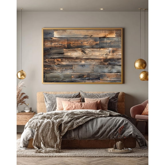 Rustic Reclaimed Wood Wall Art Print