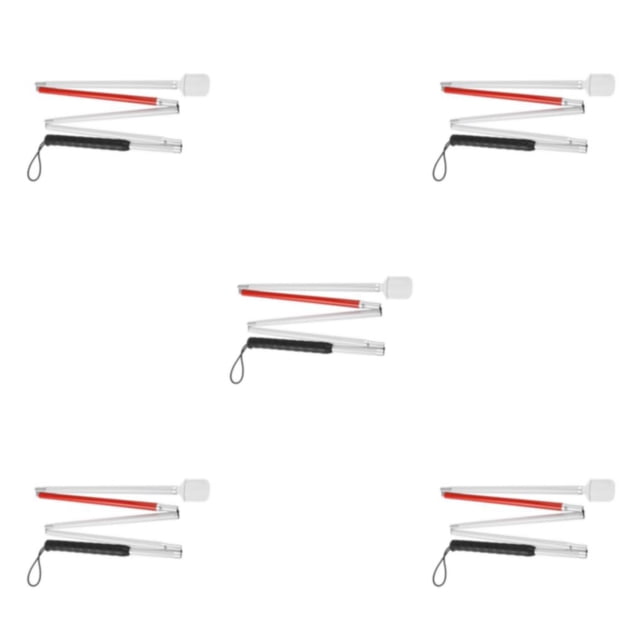 Eigraketly Foldable Blind 5 Sections Cane Blind Stick Crutch Adjustable Type2 NO2