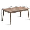 thumbnail image 2 of Costway Mid Century Dining Table Rectangular Top Wood Legs Kitchen Dining Room Furniture, 2 of 6