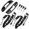 thumbnail image 3 of Juego de 2 correas para remos de kayak con ganchos plateados y clips ajustables, incluye tornillos y tuercas de goma (56-152cm), 3 of 6