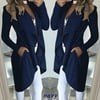 ZIYIXIN Women's Ladies Loose Long Sleeve Cardigan Lapel Kimono Tops Blouse Coat Jacket