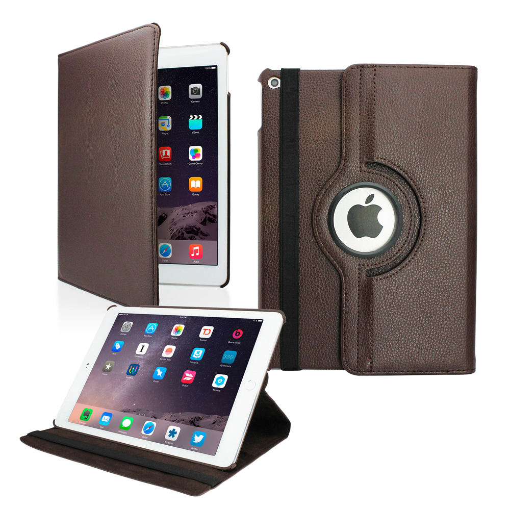 2014 Apple iPad Air 2 360 Degree Rotating Stand Smart Cover PU Leather