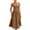 Brown, variant on Zorckvet Dresses for Women Tunic Strap Summer Mid Length Sleeveless Fashion Womens Dress Solid Color