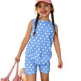 thumbnail image 6 of Grblisyd Girls Summer Outfits 2 Piece Set Polka Dots Tank Top and Biker Shorts Sets Kids Clothes 5-13 Y, 6 of 6