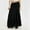 Black, variant on LADIGASU Women's Summer Sexy Solid Color Elastic Waist Tie Skirt